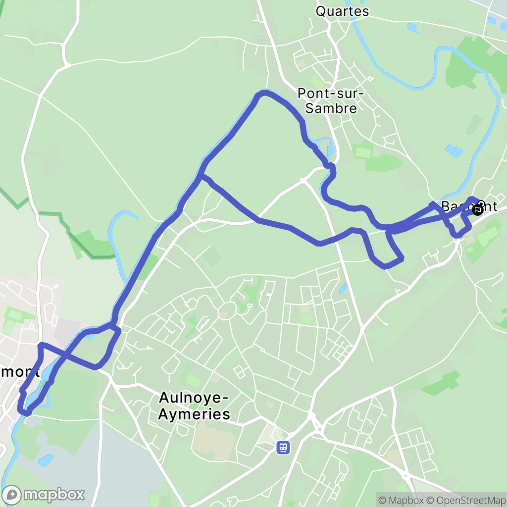 Bachant : carte du parcours de randonnée - France