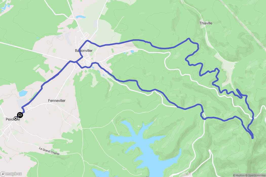 Pexonne : carte du parcours de randonnée - France