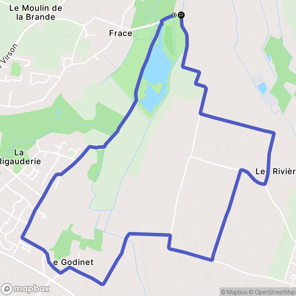 Aigrefeuille-d'Aunis : carte du parcours de randonnée - France