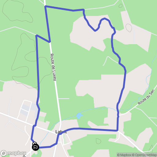 Labrit : carte du parcours de randonnée - France