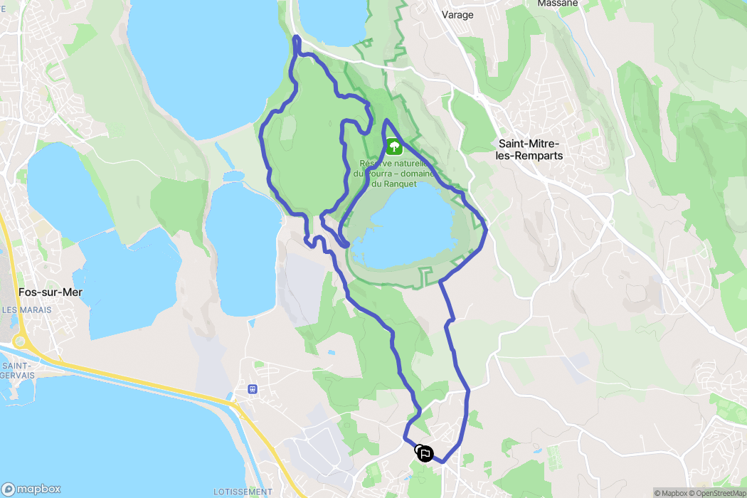 Port-de-Bouc : carte du parcours de randonnée - France