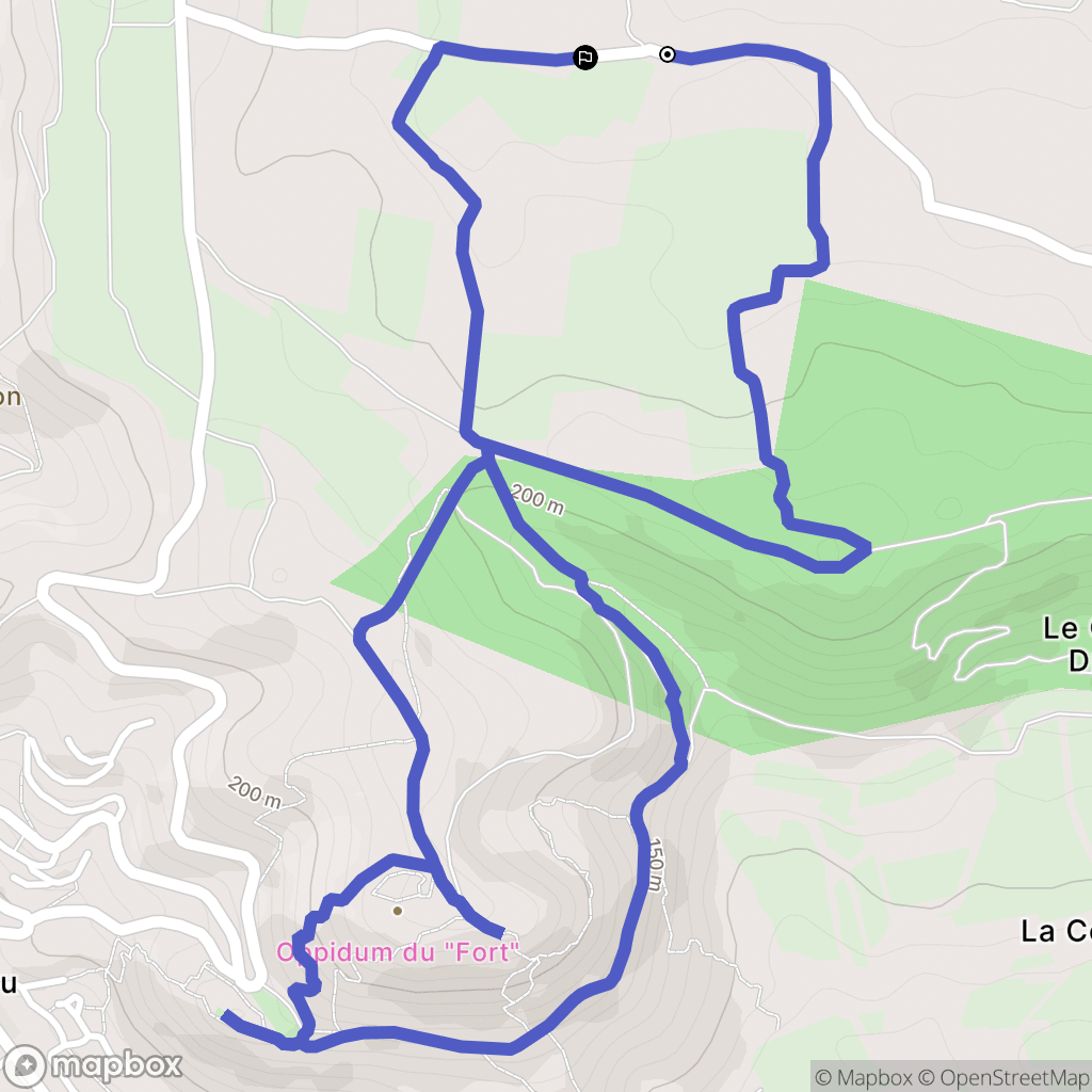 Taradeau : carte du parcours de randonnée - France
