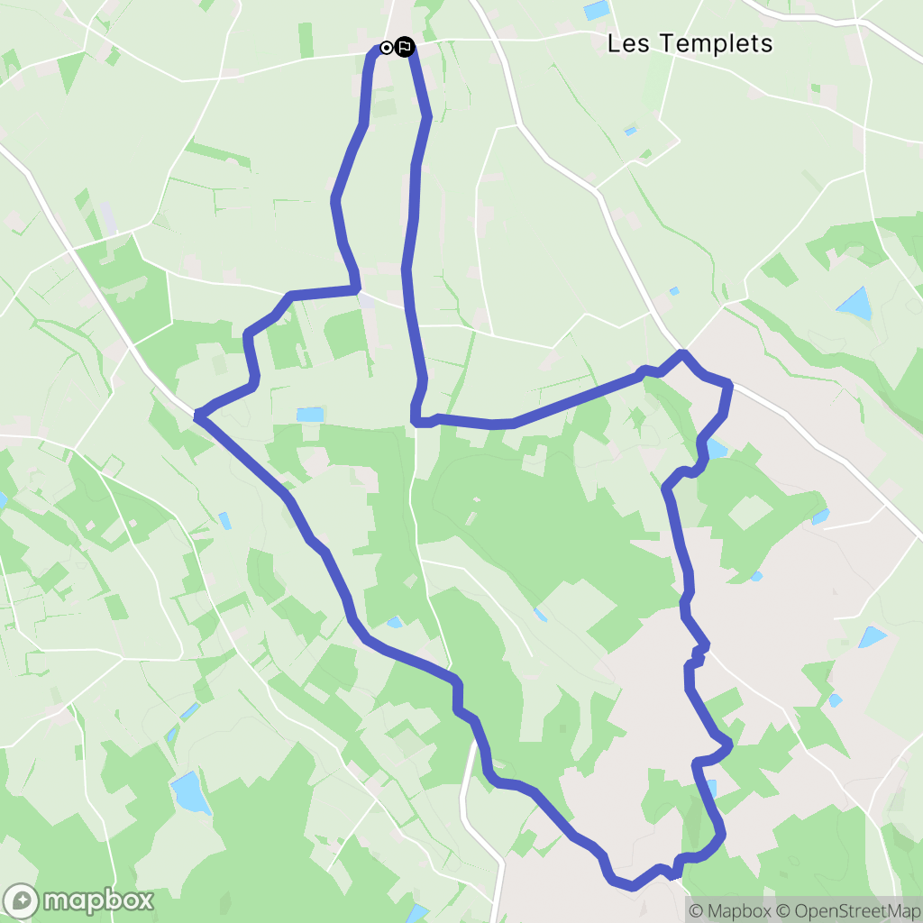 Nègrepelisse : carte du parcours de randonnée - France