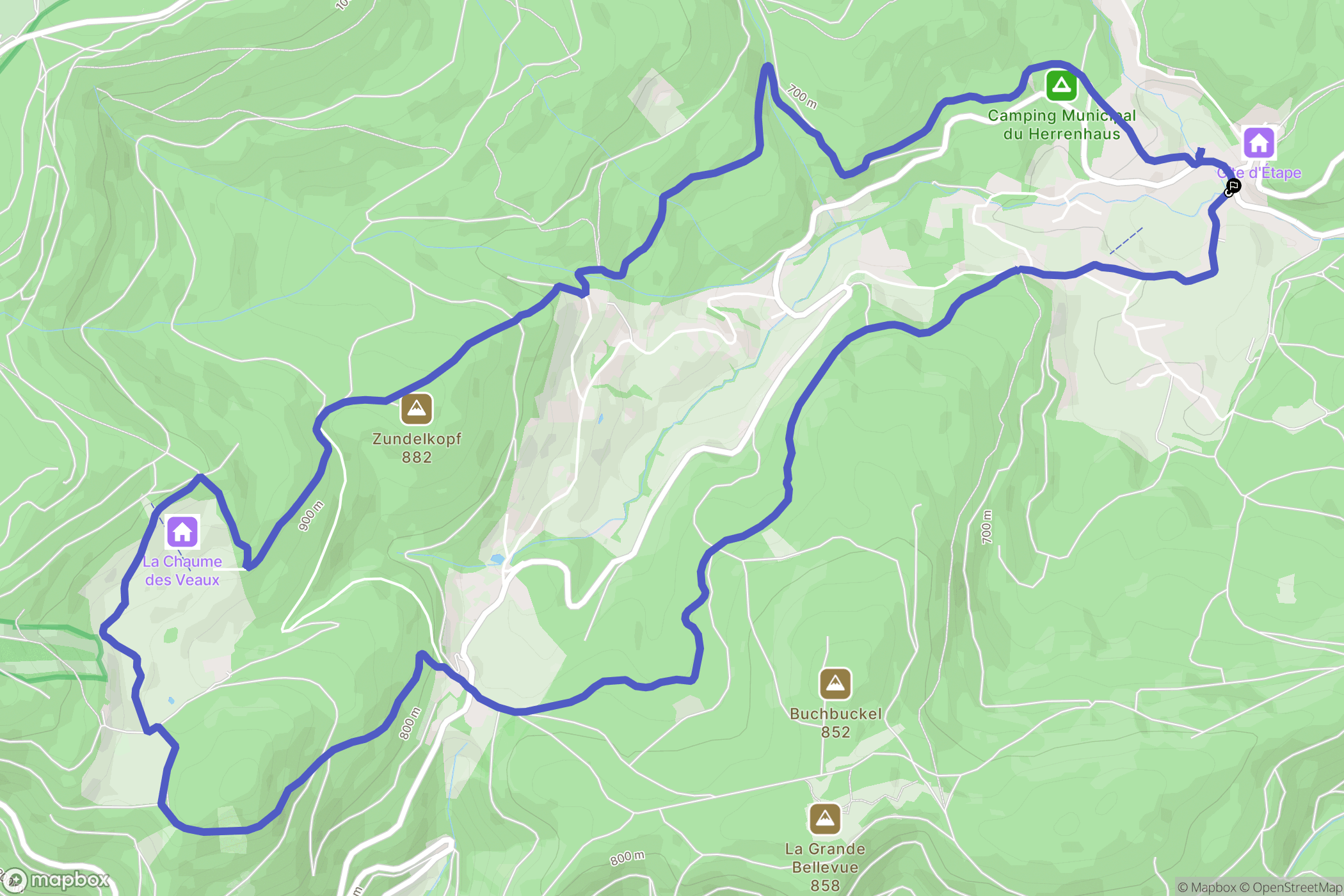 Le Hohwald : carte du parcours de randonnée - France