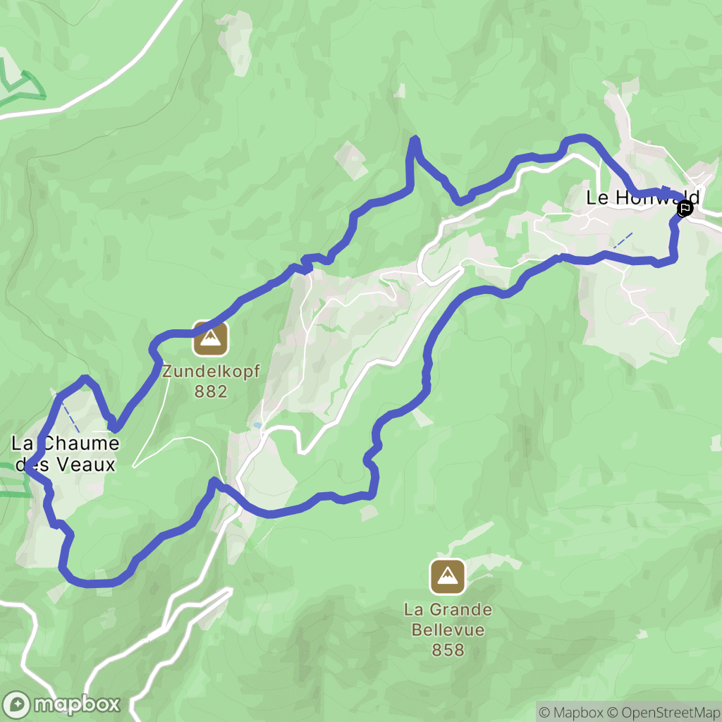 Le Hohwald : carte du parcours de randonnée - France