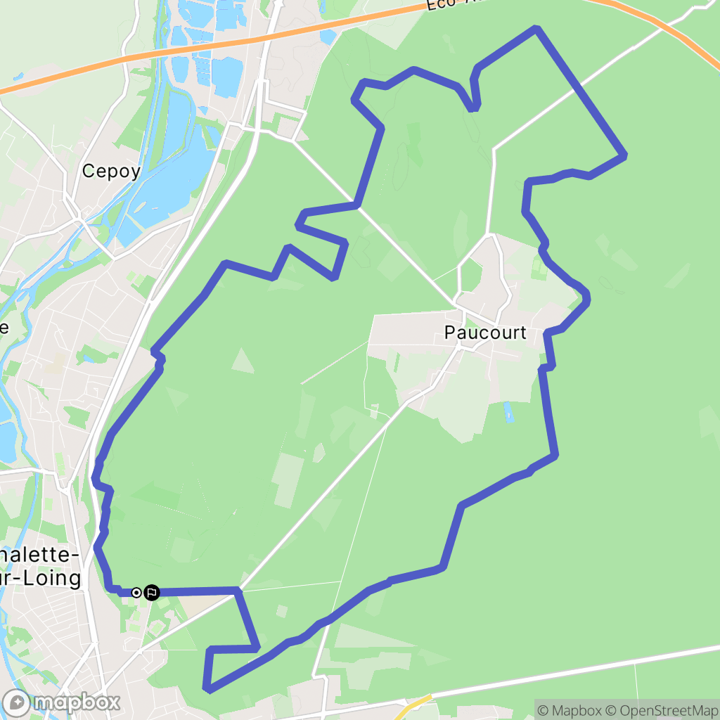 Châlette-sur-Loing : carte du parcours de randonnée - France