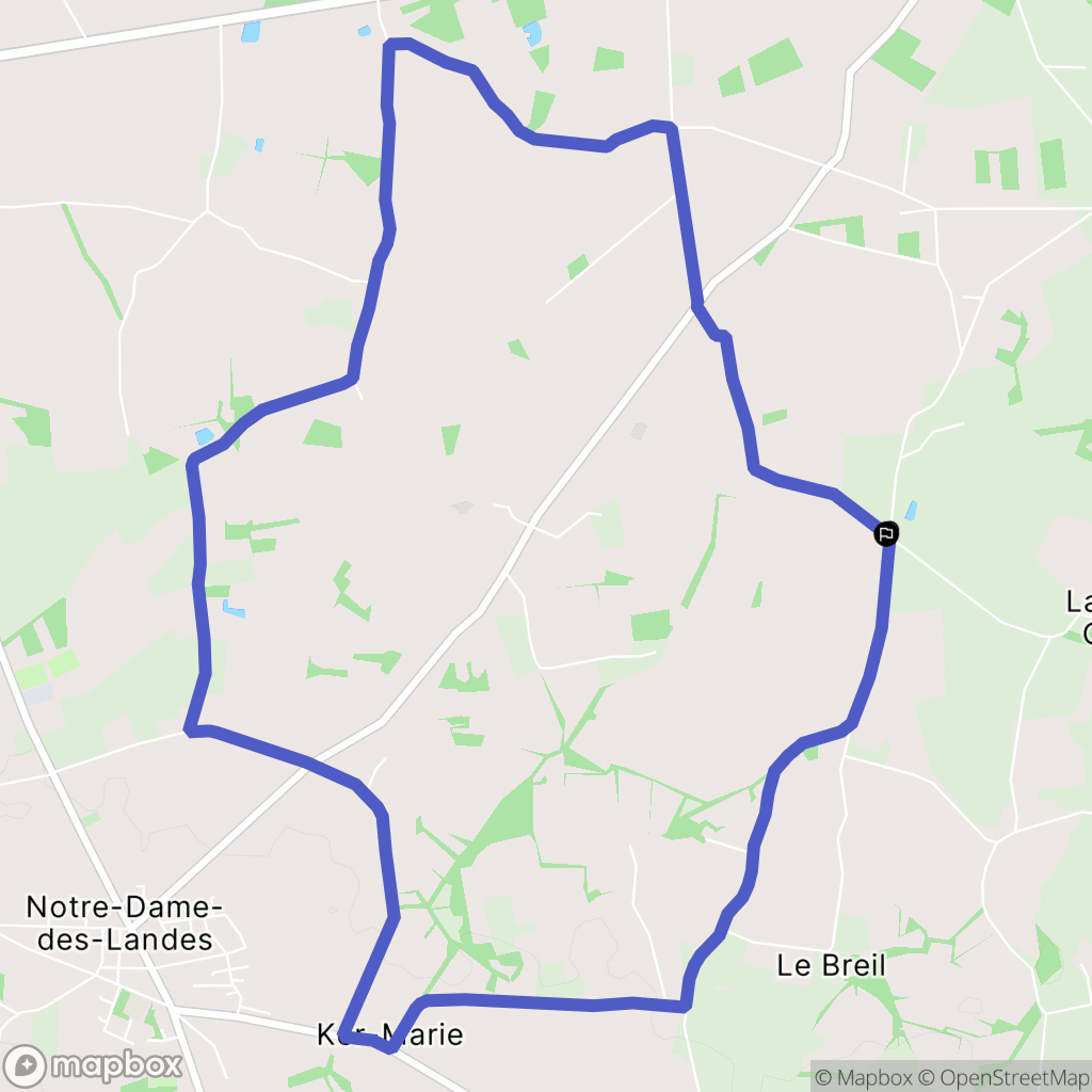 Héric : carte du parcours de randonnée - France