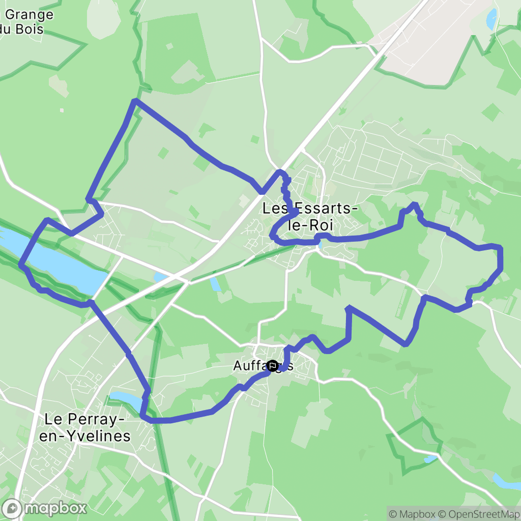 Auffargis : carte du parcours de randonnée - France