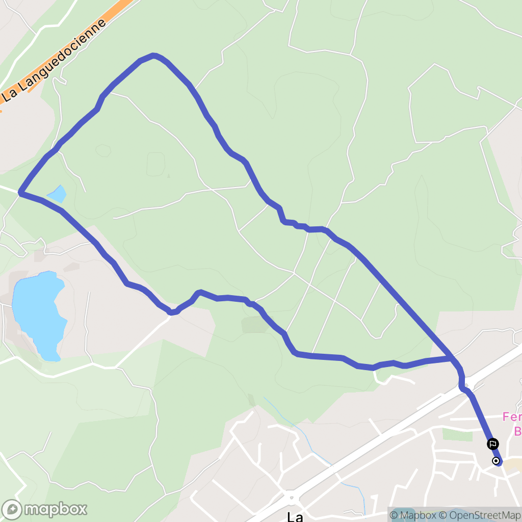 Bouzigues : carte du parcours de randonnée - France