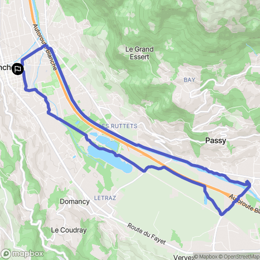 Sallanches : carte du parcours de randonnée - France