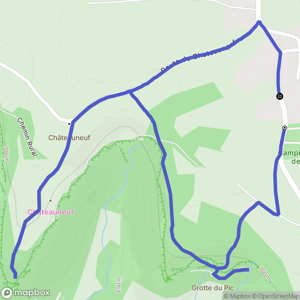 Haut Valromey : carte du parcours de randonnée - France