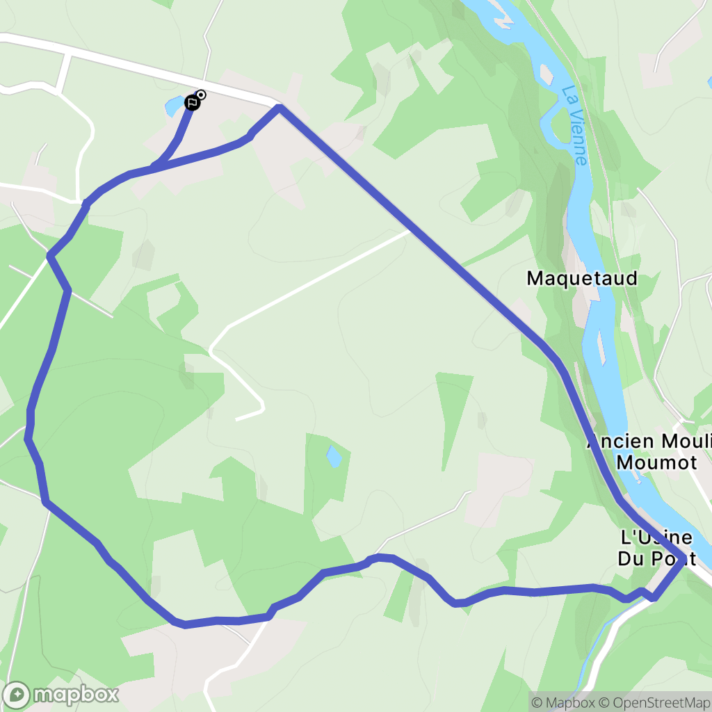 Saint-Léonard-de-Noblat : carte du parcours de randonnée - France