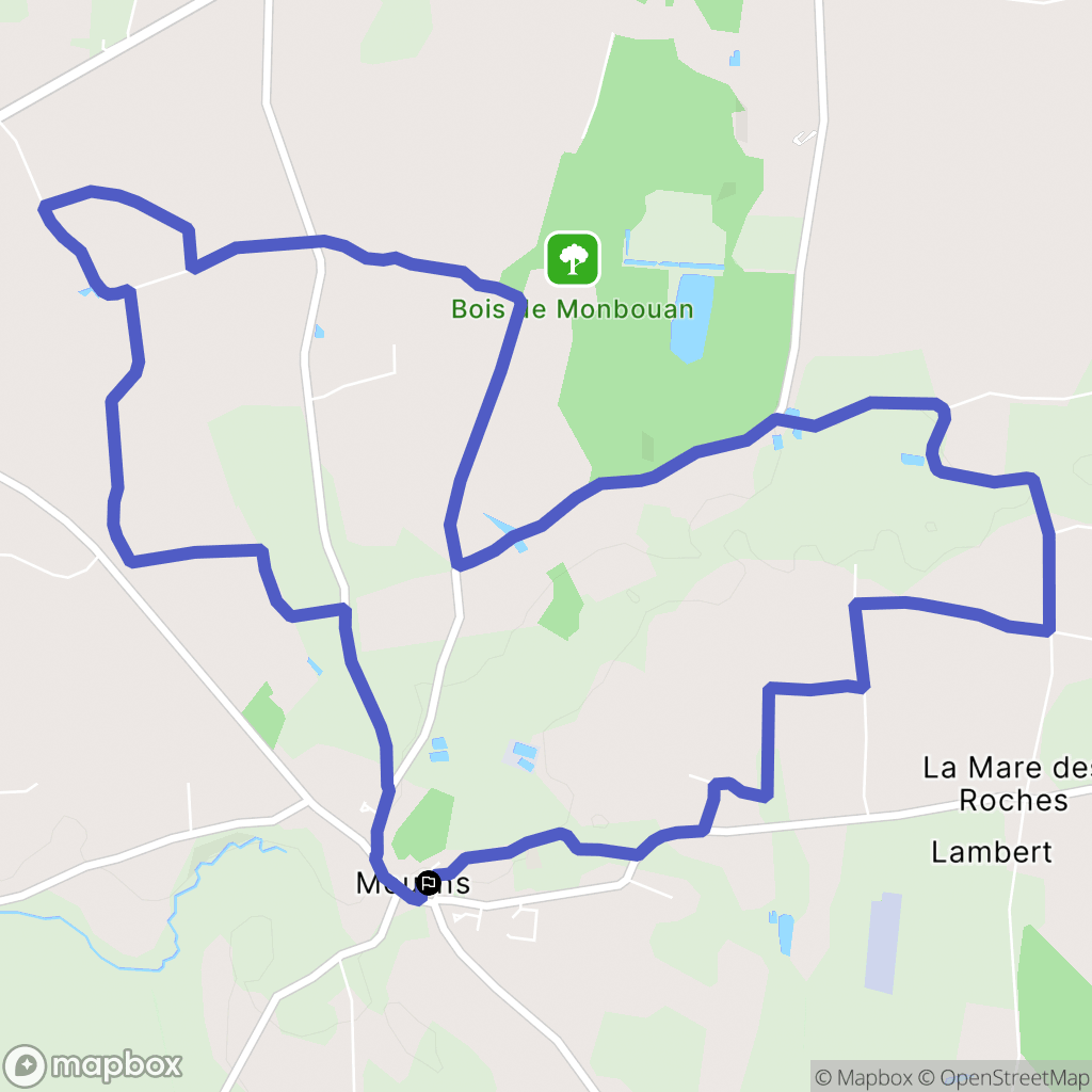 Moulins : carte du parcours de randonnée - France