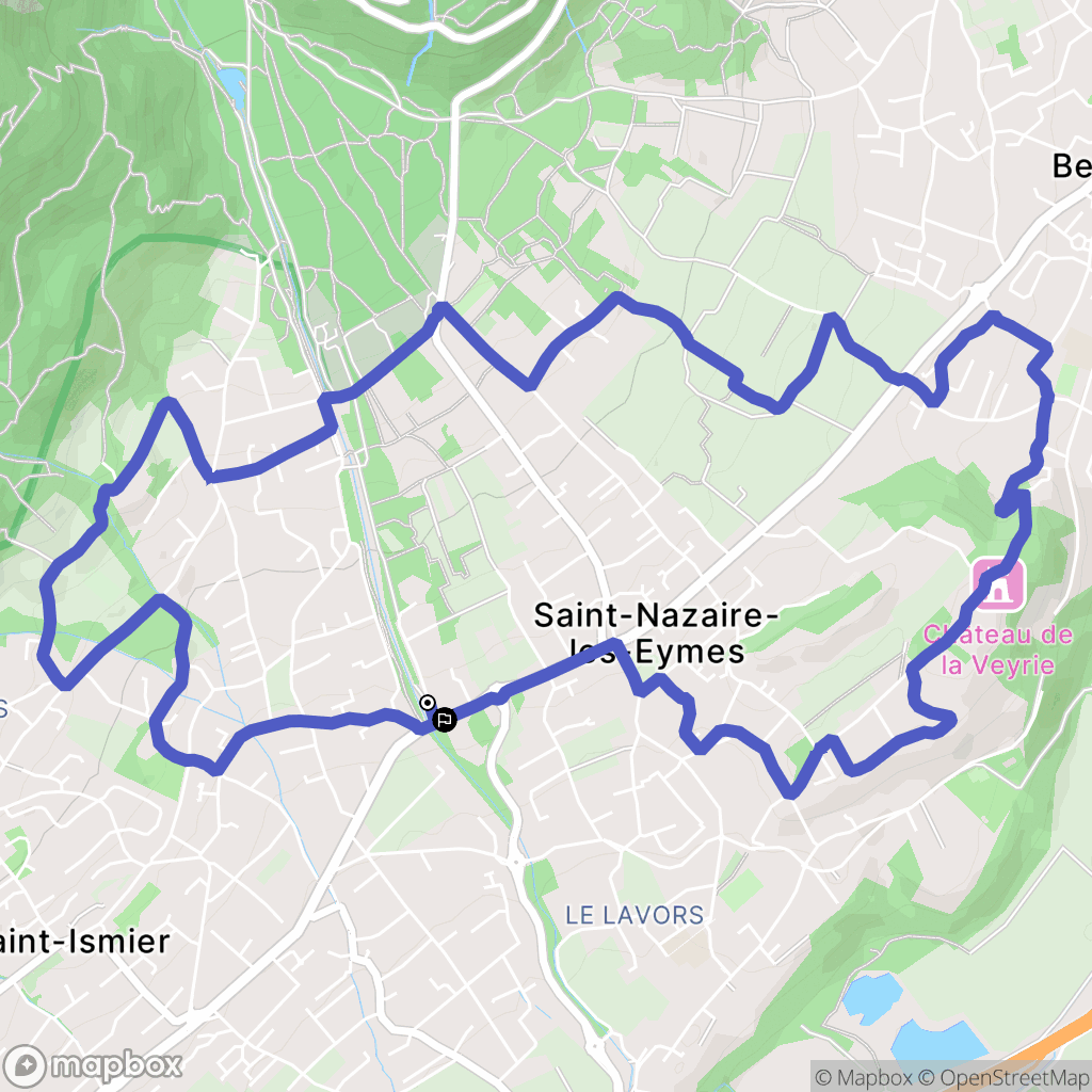 Saint-Ismier : carte du parcours de randonnée - France
