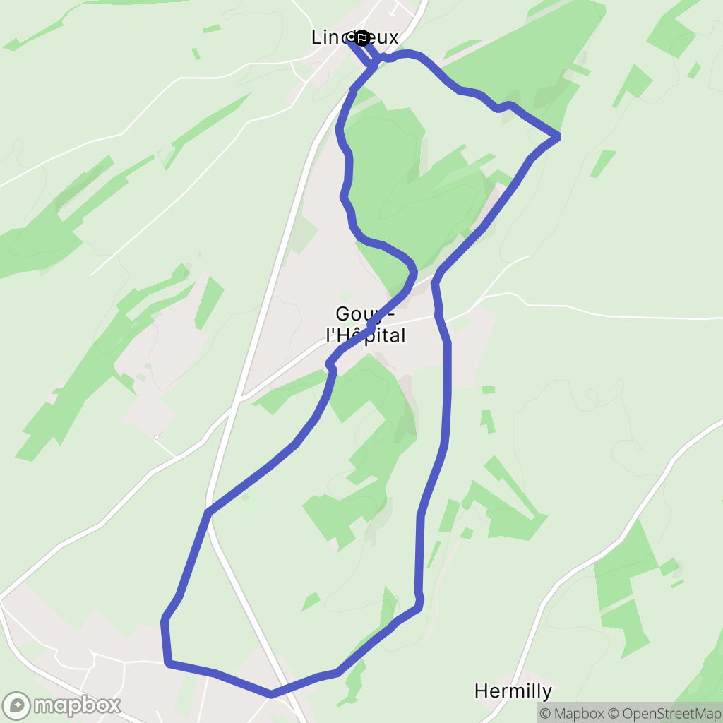 Hornoy-le-Bourg : carte du parcours de randonnée - France