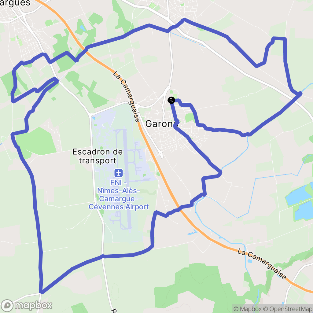 Garons : carte du parcours de randonnée - France