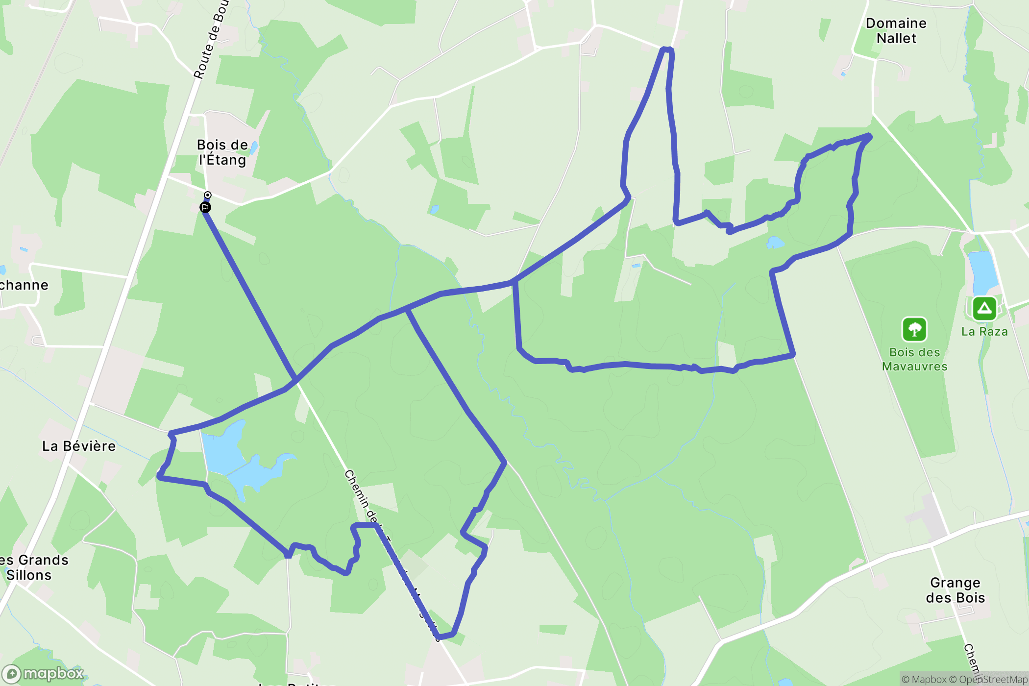 Saint-Étienne-du-Bois : carte du parcours de randonnée - France