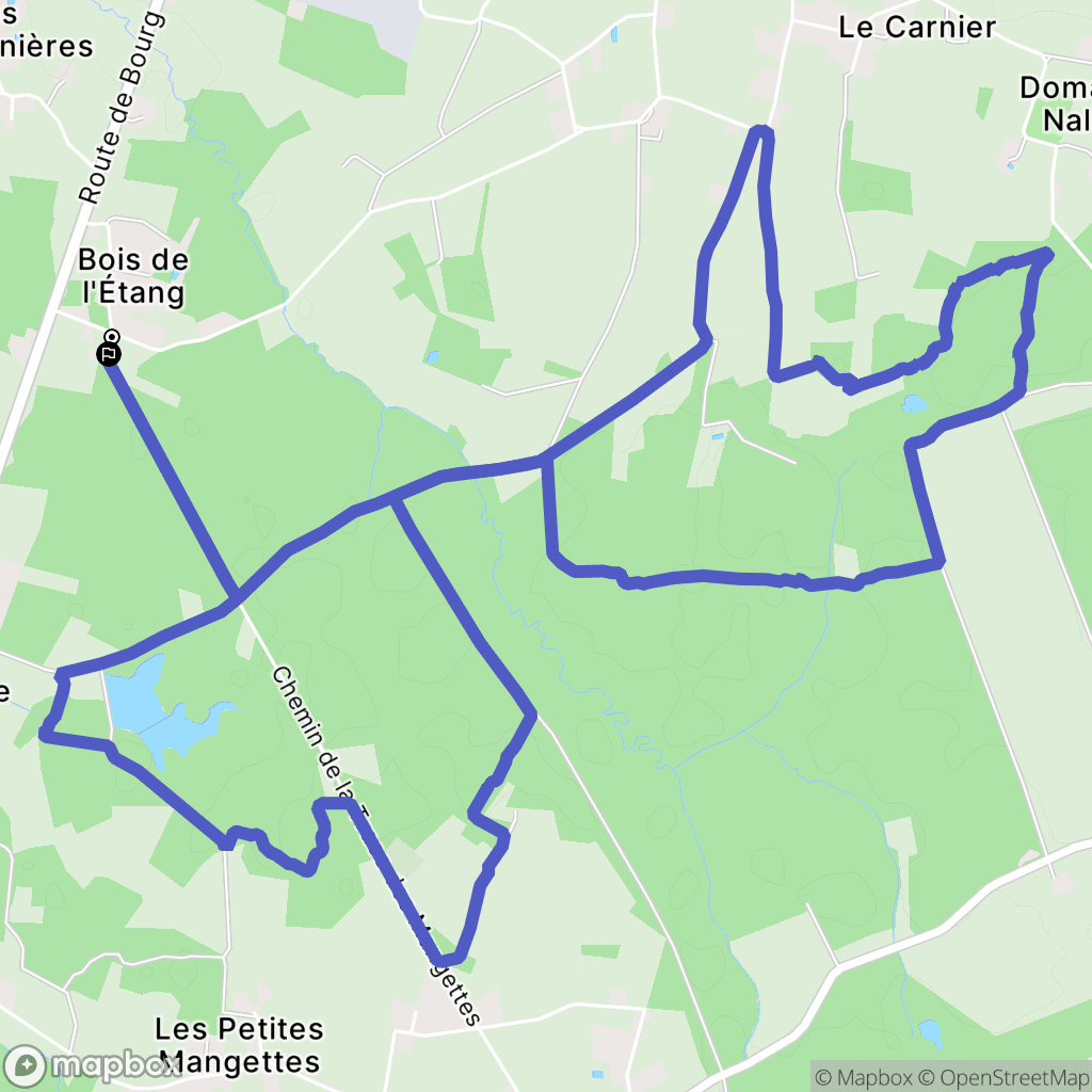 Saint-Étienne-du-Bois : carte du parcours de randonnée - France