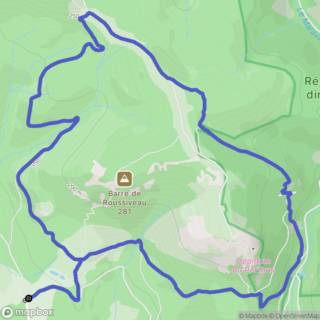 Saint-Raphaël : carte du parcours de randonnée - France