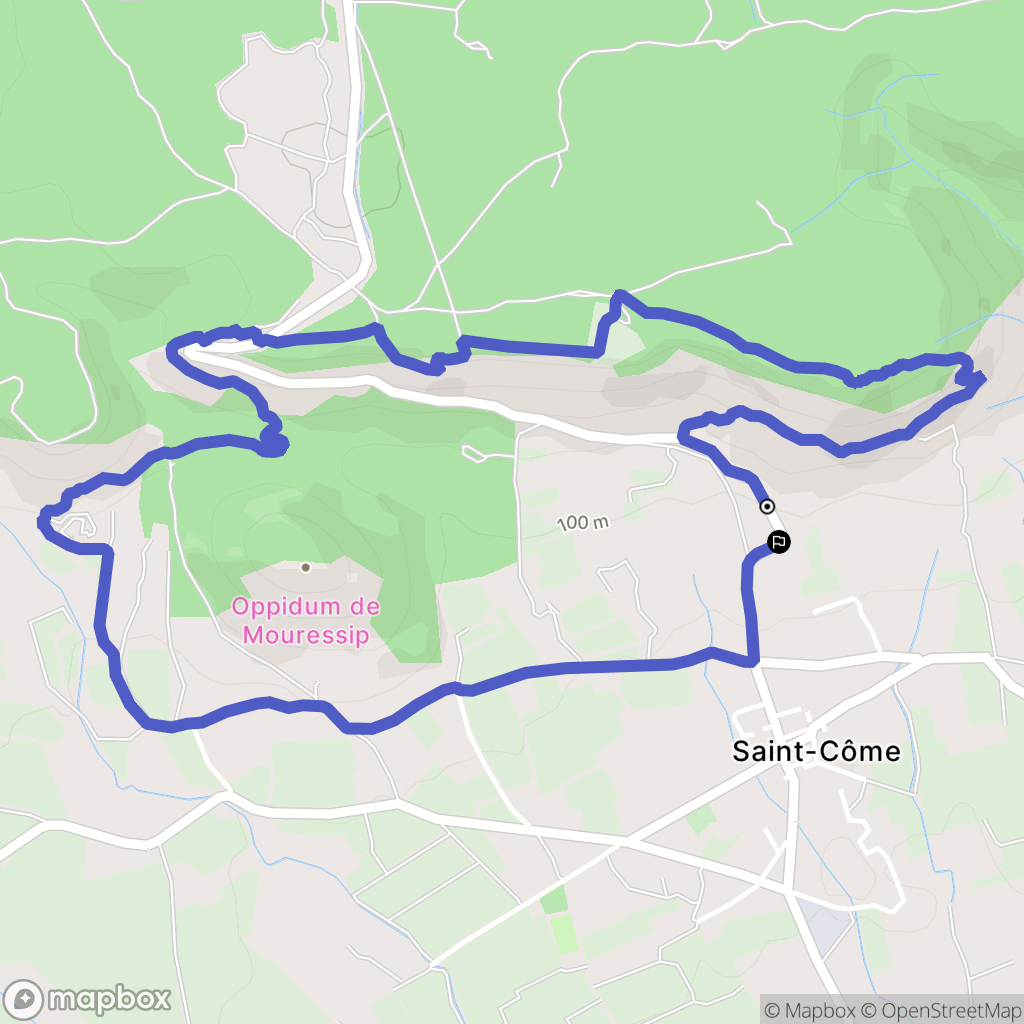 Saint-Côme-et-Maruéjols : carte du parcours de randonnée - France