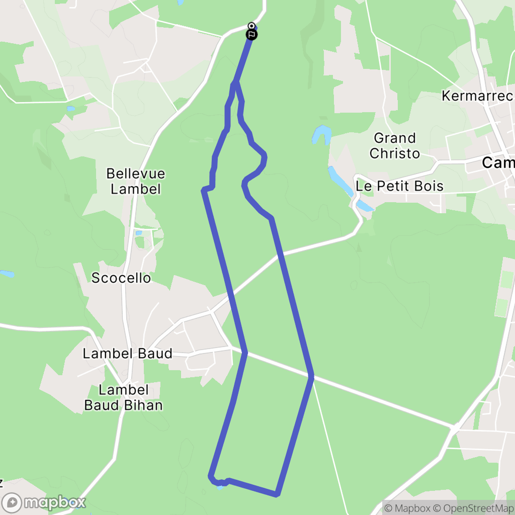 Camors : carte du parcours de randonnée - France