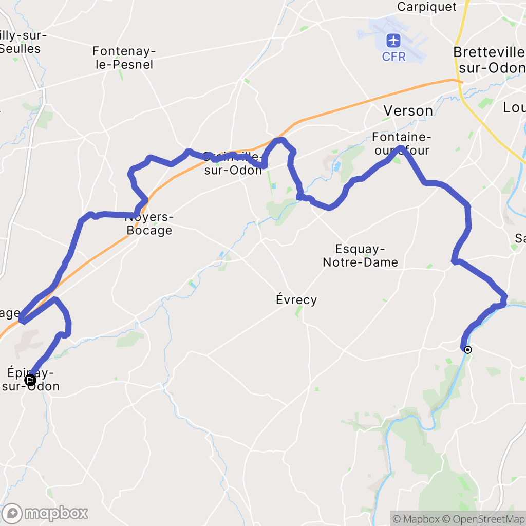 Laize-Clinchamps : carte du parcours de randonnée - France