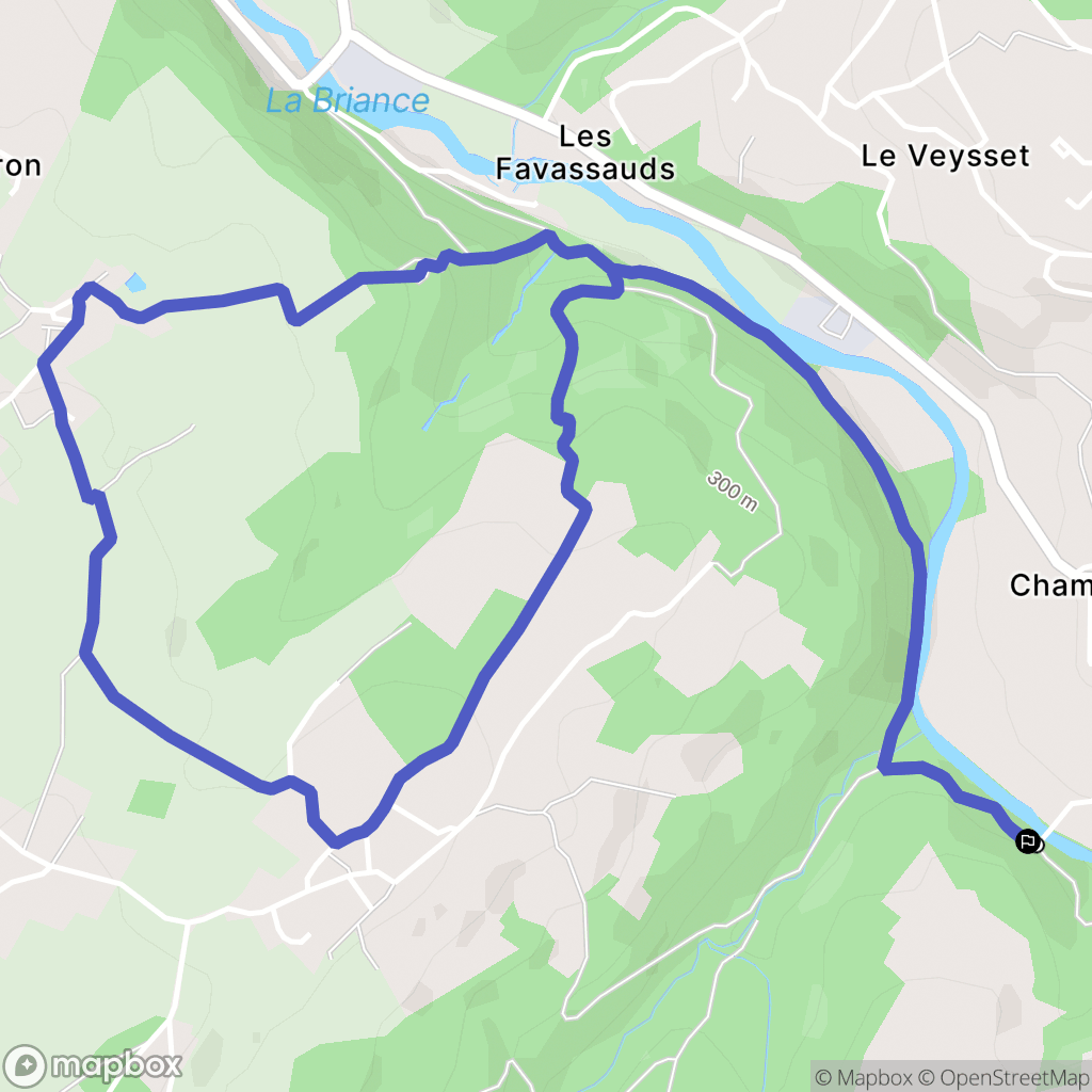 Jourgnac : carte du parcours de randonnée - France