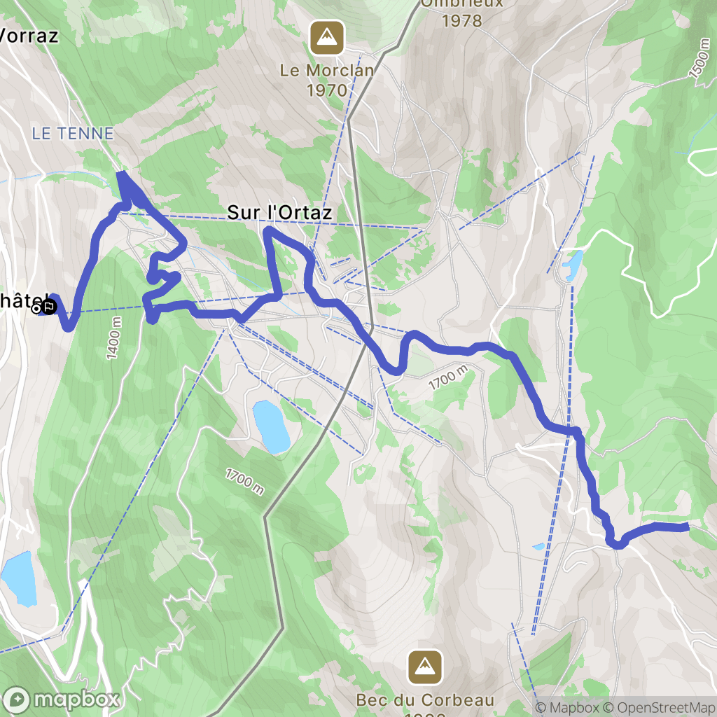 Châtel: routekaart voor buitenactiviteiten - France