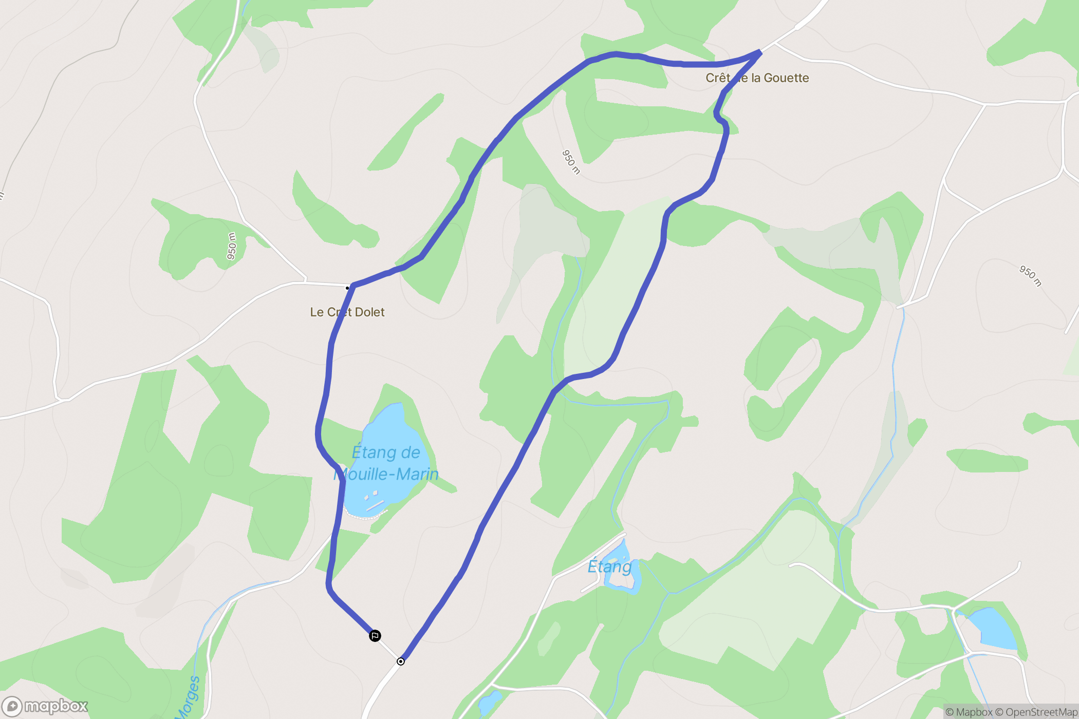 Menthonnex-en-Bornes : carte du parcours de randonnée - France
