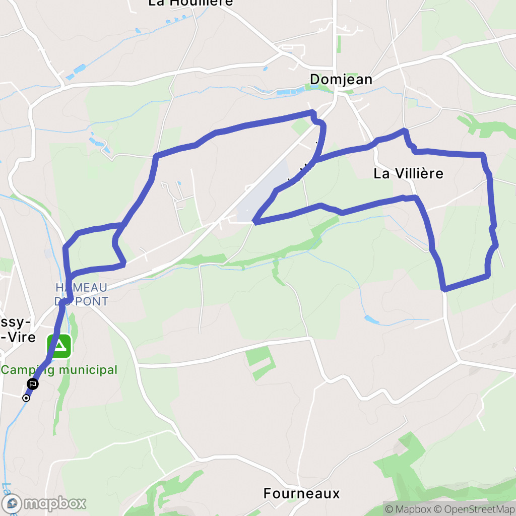 Tessy-Bocage : carte du parcours de randonnée - France