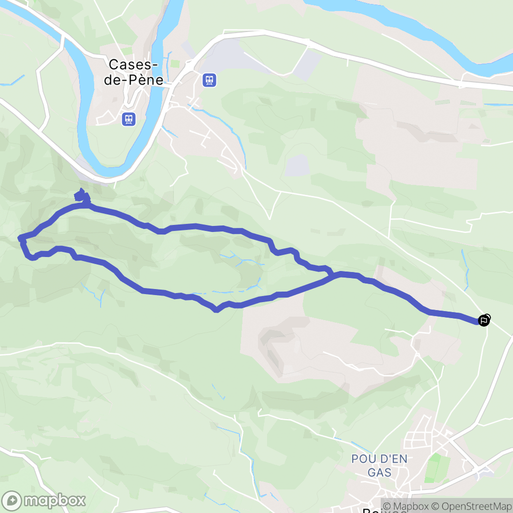 Baixas : carte du parcours de randonnée - France