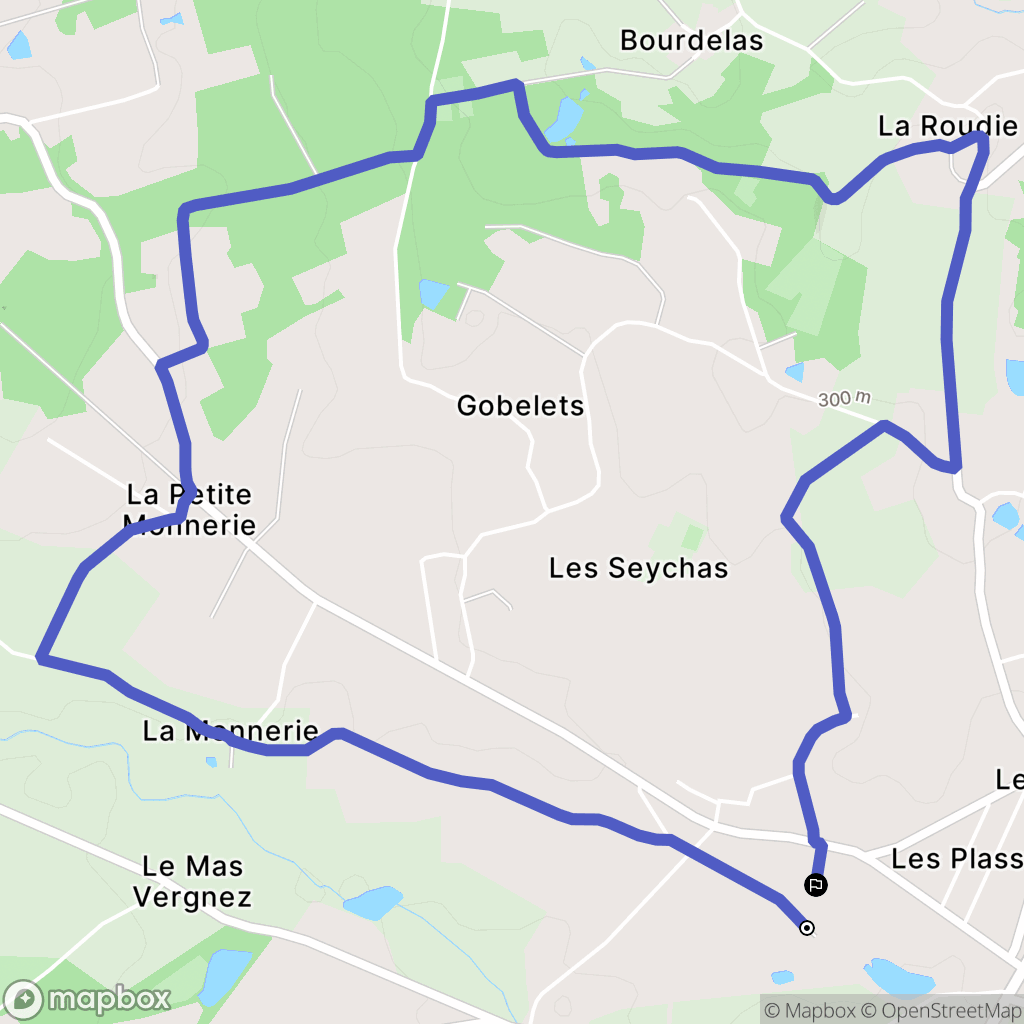 Séreilhac : carte du parcours de randonnée - France