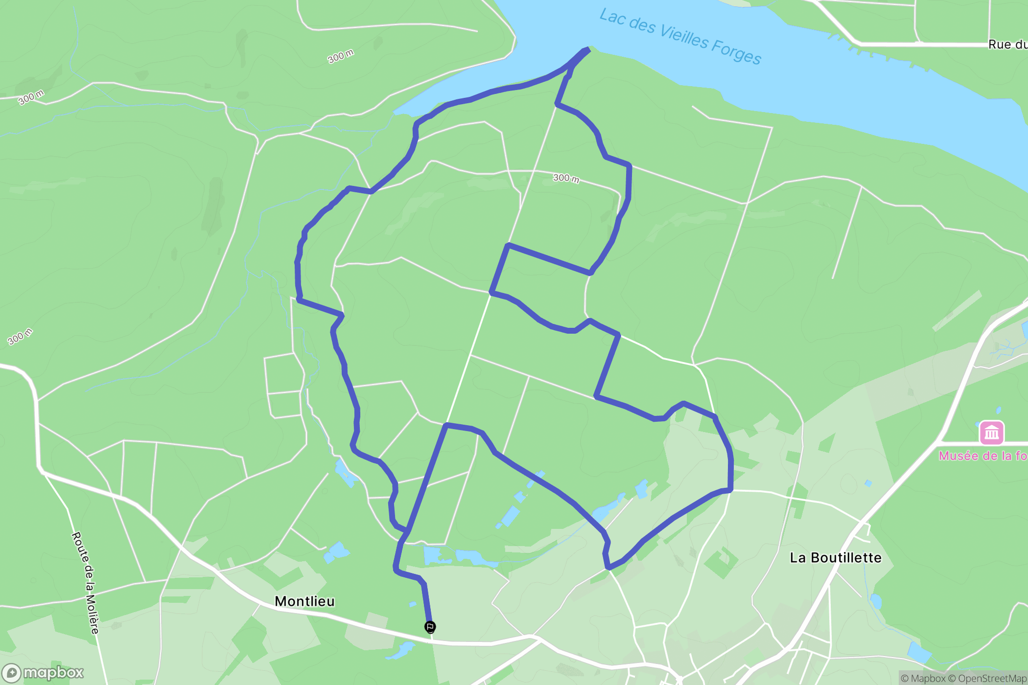 Renwez : carte du parcours de randonnée - France