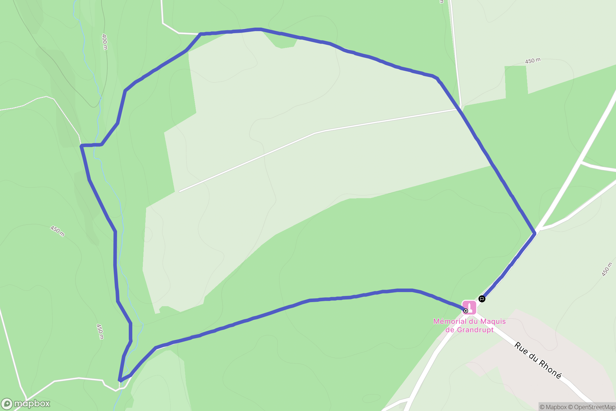 Grandrupt-de-Bains : carte du parcours de randonnée - France