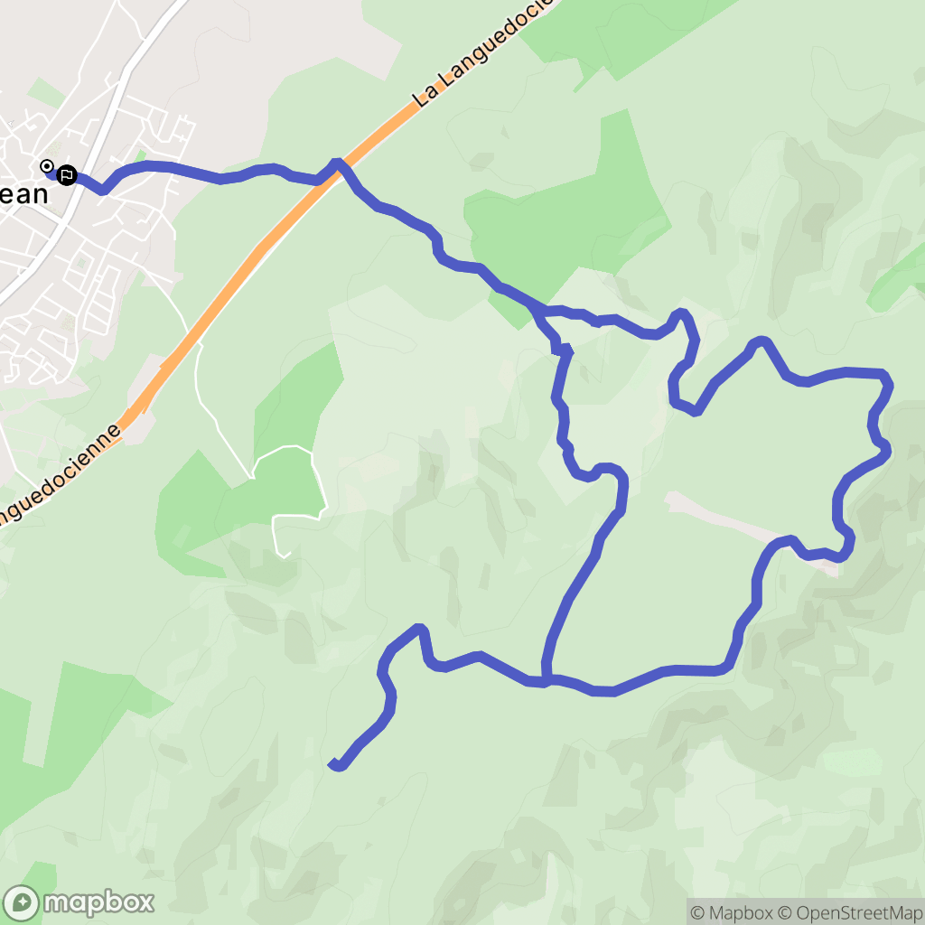 Gigean : carte du parcours de randonnée - France