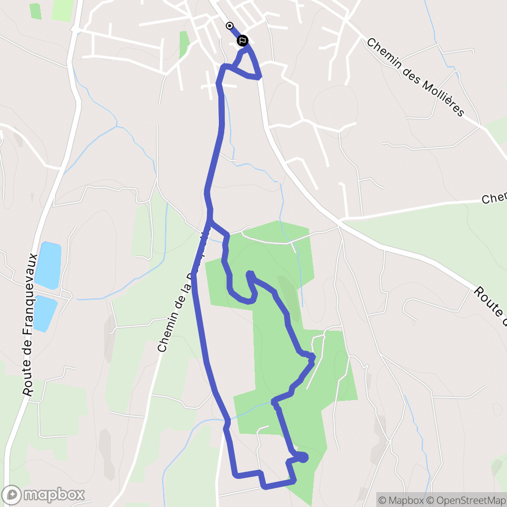 Générac : carte du parcours de randonnée - France