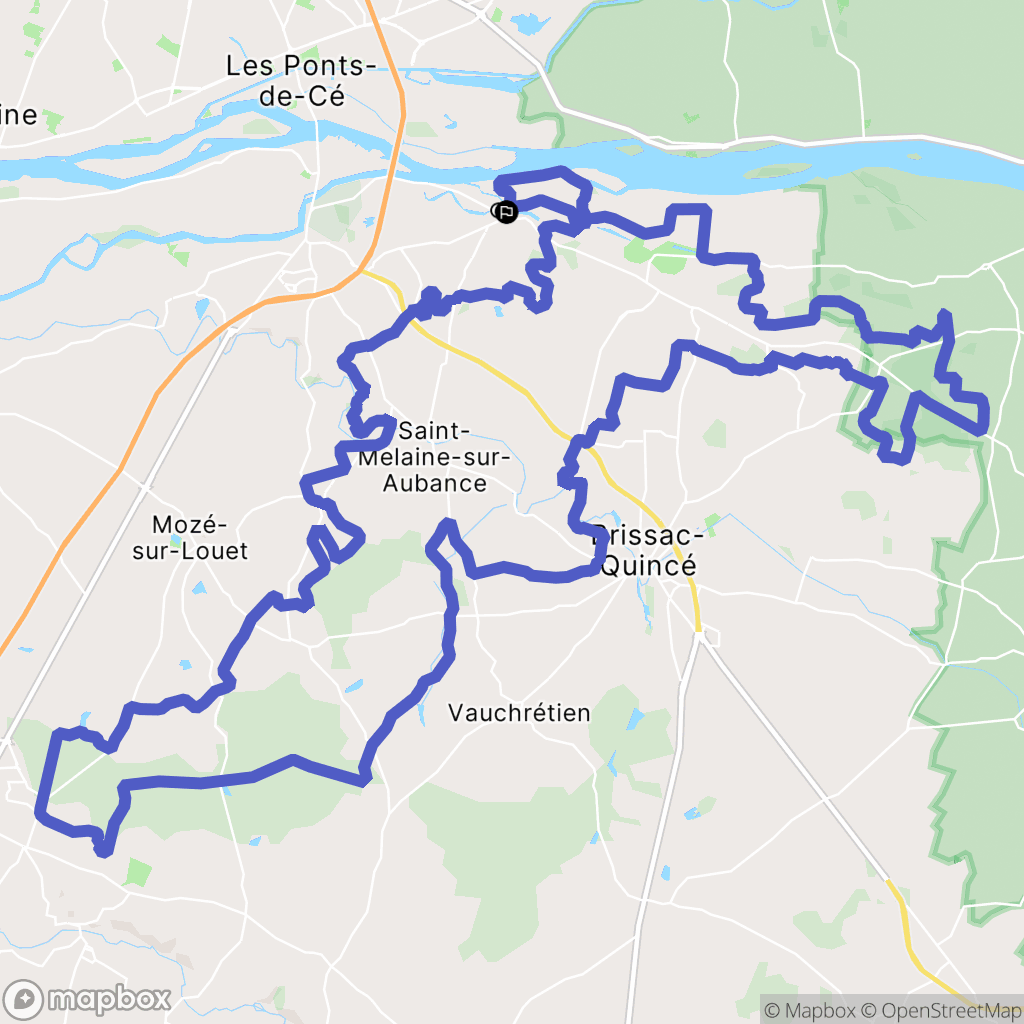 Les Garennes sur Loire : carte du parcours de randonnée - France