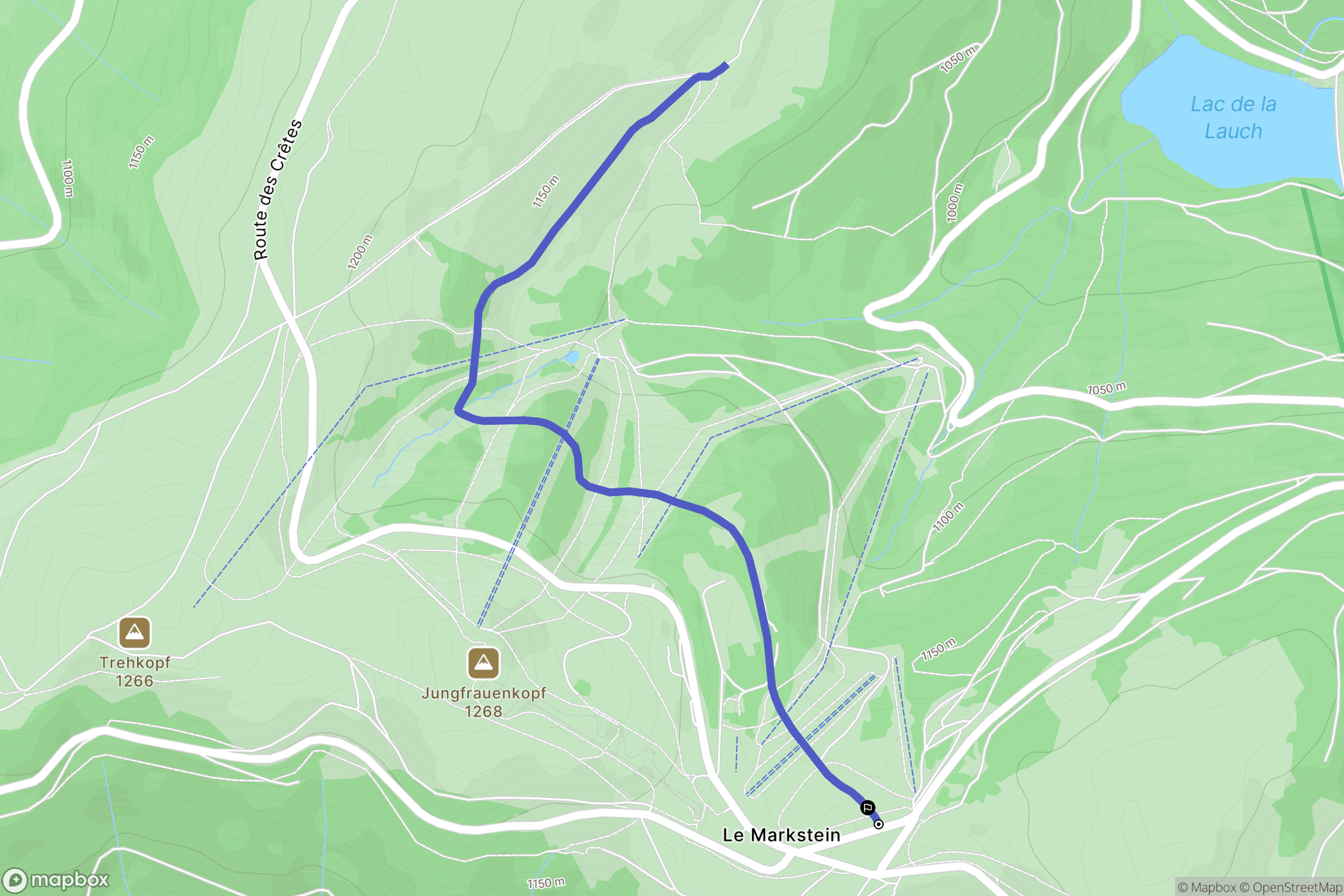 Fellering : carte du parcours de randonnée - France