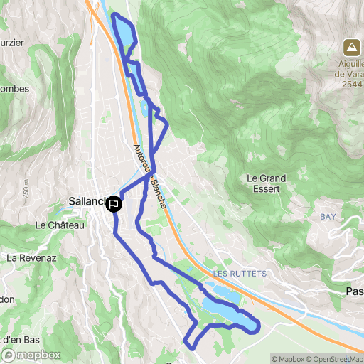 Sallanches : carte du parcours de randonnée - France