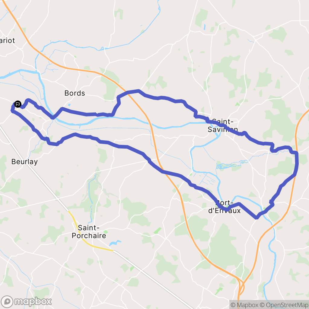 La Vallee : carte du parcours de randonnée - France