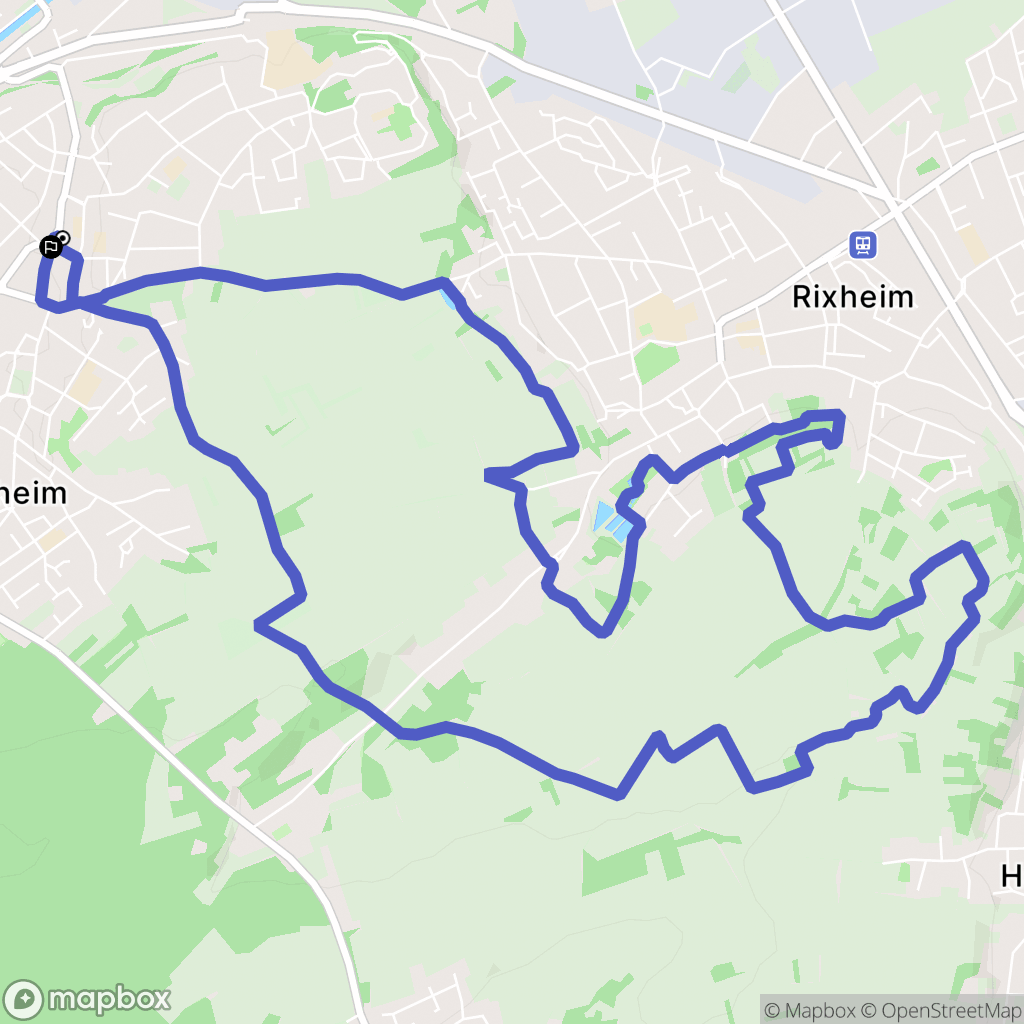 Riedisheim : carte du parcours de randonnée - France