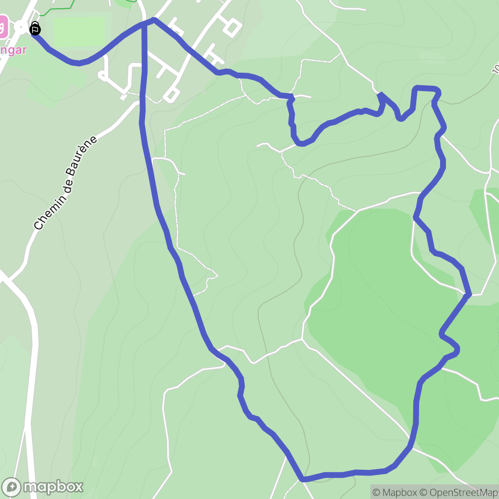 Fleury : carte du parcours de randonnée - France
