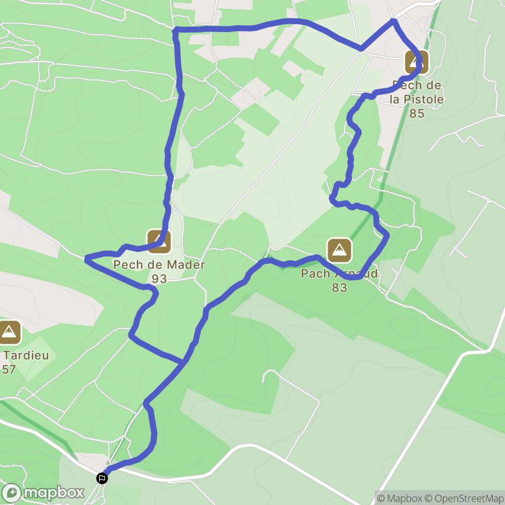 Vinassan : carte du parcours de randonnée - France