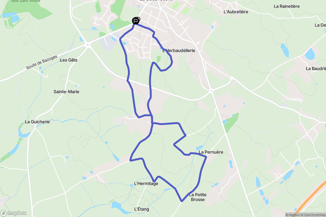 La Gaubretière : carte du parcours de randonnée - France