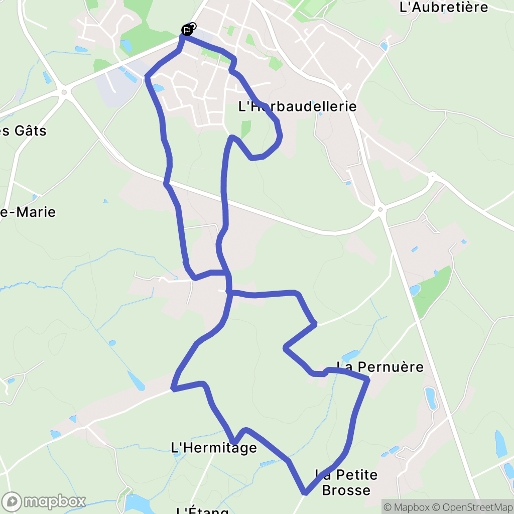La Gaubretière : carte du parcours de randonnée - France