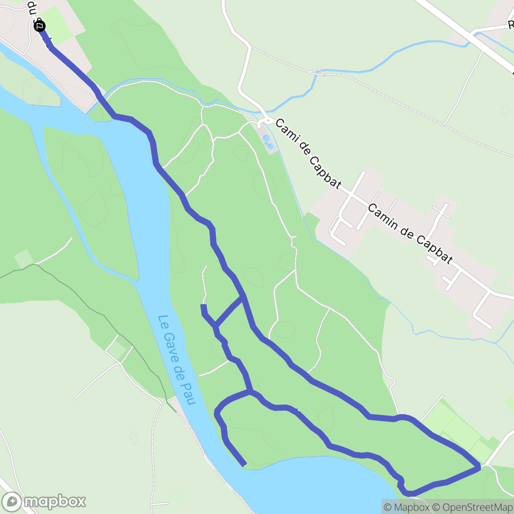 Denguin : carte du parcours de randonnée - France