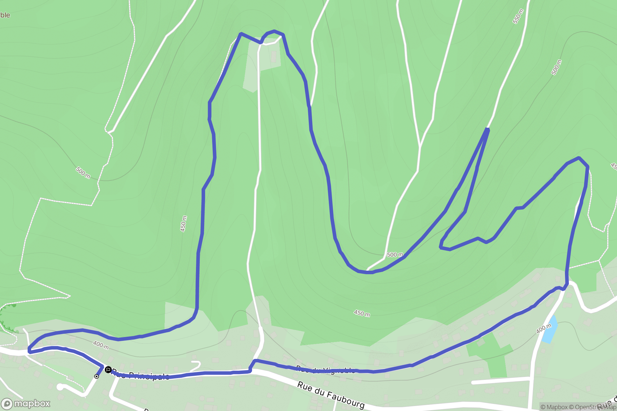 Lautenbach : carte du parcours de randonnée - France