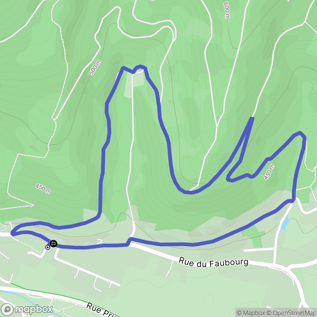 Lautenbach : carte du parcours de randonnée - France