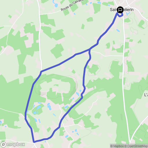 Saint-Célerin : carte du parcours de randonnée - France