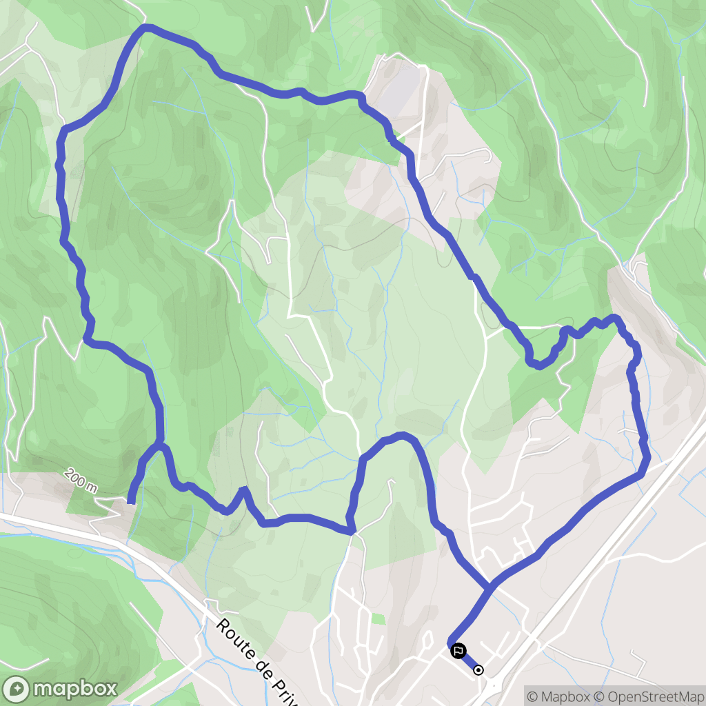 Meysse : carte du parcours de randonnée - France